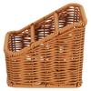 Porte-télécommande Rustique Panier en Osier Tressé à la Main 3 Compartiments Organisateur de Bureau Pot à Crayons Support pour Pinceaux de Maquillage Rangement