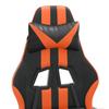 Gaming Chair Swivel Black and Orange Artificial Leather