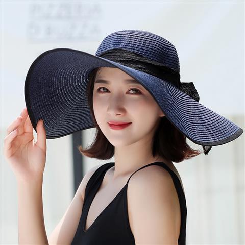 Vacation beach hat women's summer seaside straw hat sunscreen sunshade travel Korean version versatile big eaves sun hat