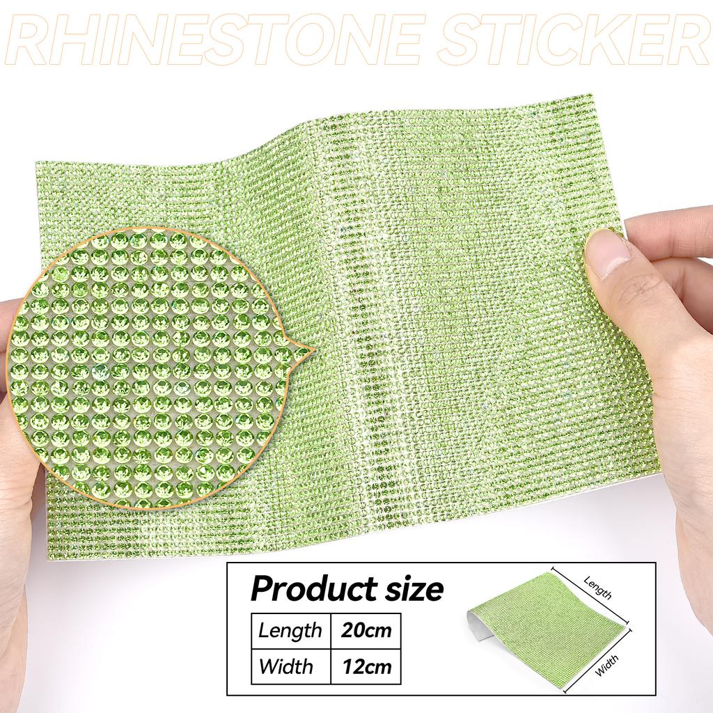 Self Adhesive Rhinestone Sticker Tape DIY Decoration 12x20cm Diamond Sticker For Arts Crafts DIY Car Phone Clothes Decoration