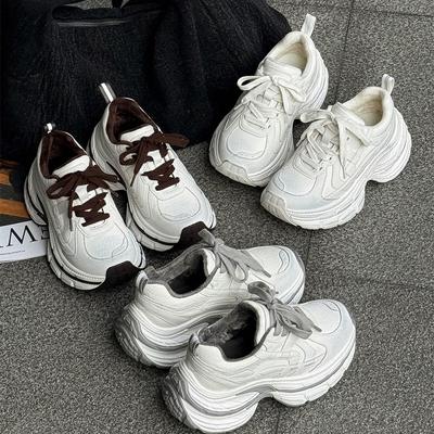 Bajia Velvet Thick-soled Heightening Women's New Casual Sports Shoes Are Versatile and Comfortable