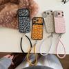 Korean Style Wild Leopard Print Phone Case for iPhone 14/15/16/17 Pro Max