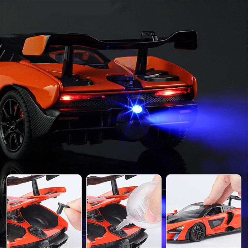 1/24 Toyota Senna Alloy Track Sports Car Model Diecasts Metal Racing Vehicles Car Model Simulation Sound Light with Spray Kids Toy Gift