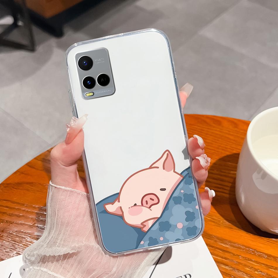 For Vivo Y21 Y21S Y21T Y21A Y21E Y21G Phone Case Painted Flowers Soft Clear TPU Silicone Funda For Vivo Y 21 Lightweight Bumper