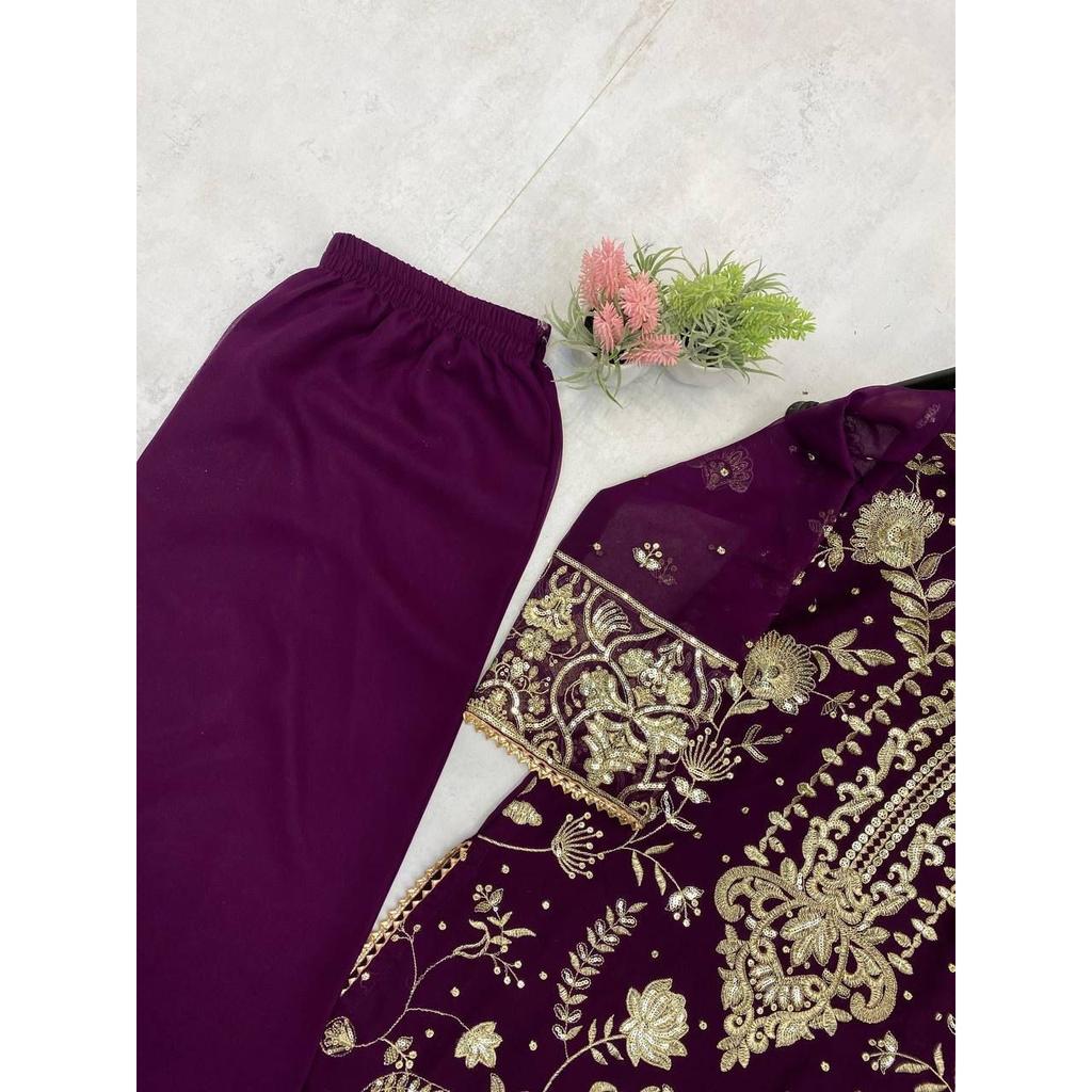 Pakisatni Bollywood Ethnic Salwar Kameez Desigenr Wedding Wear Palazzo Suit