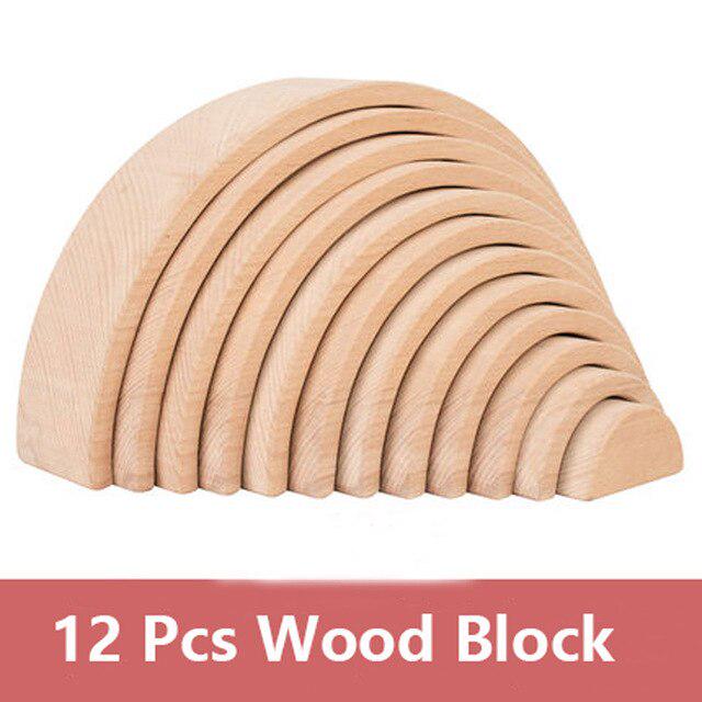 DIY Радужные блоки Детские деревянные игрушки Большой размер Радужный укладчик Креативные строительные блоки Монтессори Развивающие игрушки Деревянная игрушка