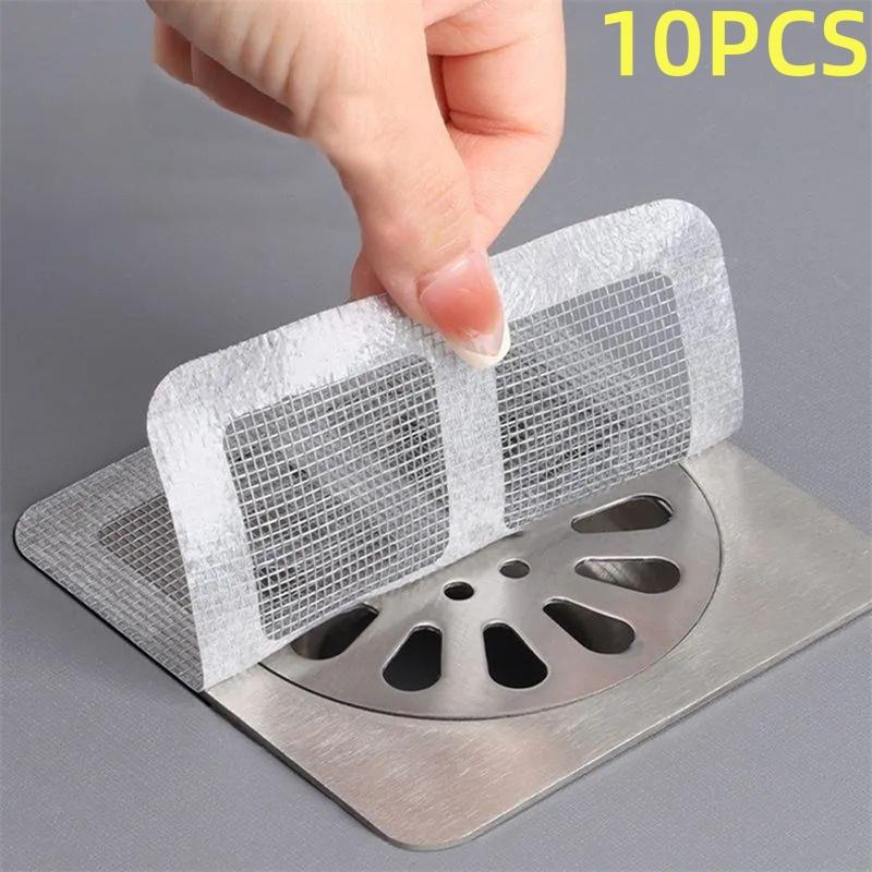 

Shower Cuttable Hair Catcher Drain Self-Adhesive Floor Drain Stickers Disposable Mesh Bathroom Kitchen Sink Hair Filter
