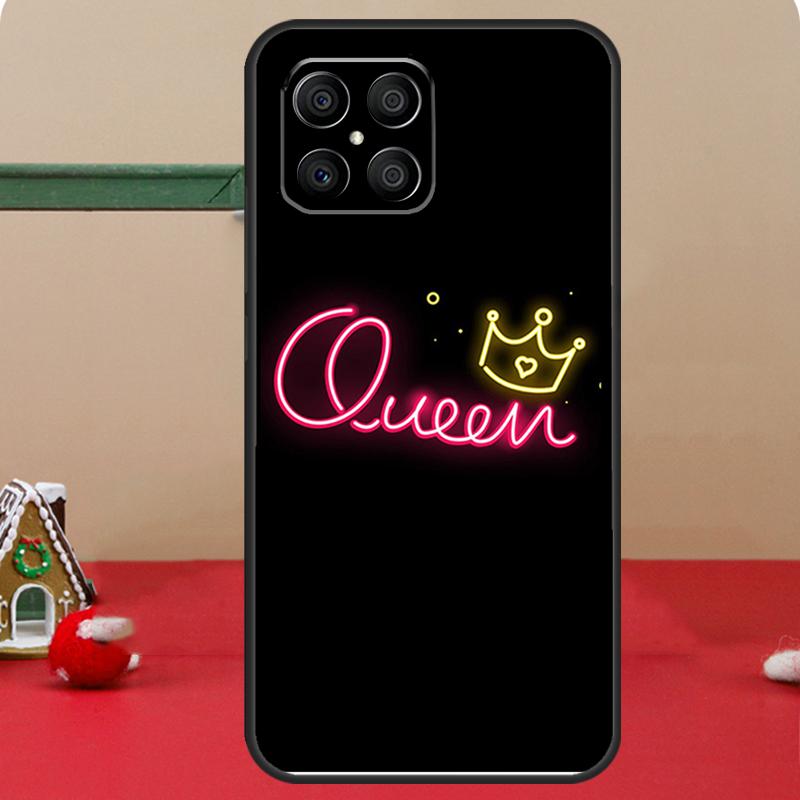 Cute King Queen Crown Case For Honor Magic 8 7 6 Pro Honor 200 400 70 90 Lite X8c X8b X9a X9b X9c X9d Win RT Coque