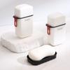 2Pcs Portable Soap Rack High Quality Waterproof with Cover Soap Container Travel Case Plastic Travel Soap Dish Bathroom