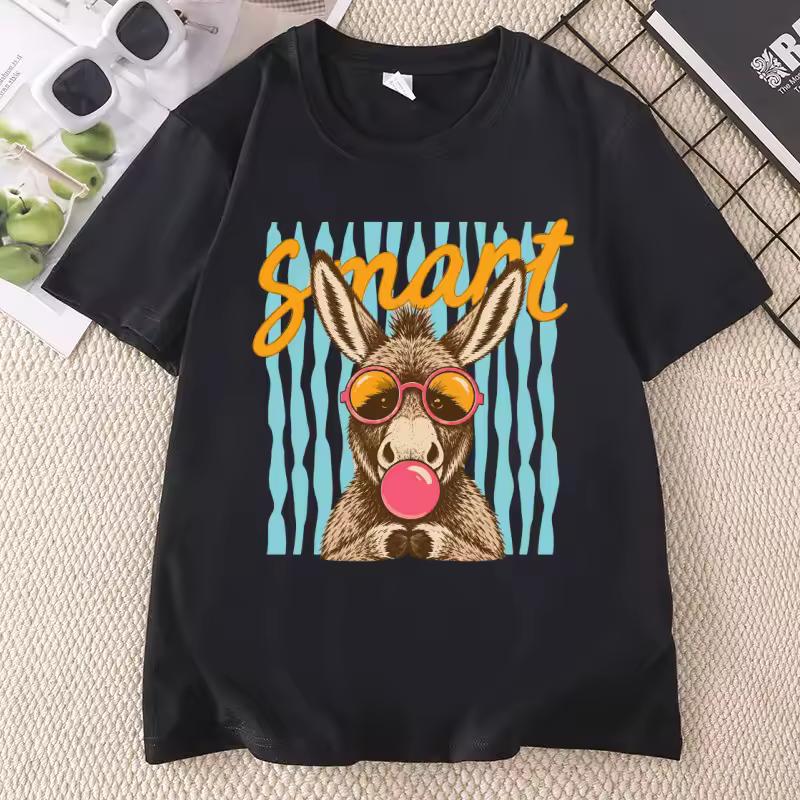 Feral Raccoon Graphic T Shirts Cotton Designer Girls Raccoon T-shirt Womens Cotton Short Sleeve Round Neck Printed Tshirts