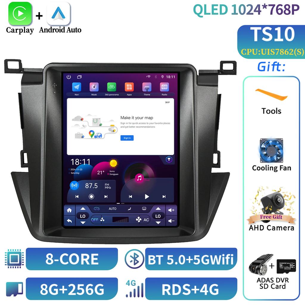 9.7inch Car Radio Multimedia Video GPS For Toyota Rav4 2013-2018 Android  Navigation Car Radio Car play Wireless Screen Stereo G