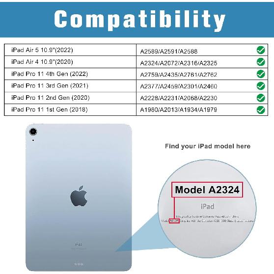 ProCase 2 Pack iPad Air 5 2022 / Air 4 2020 Screen Protector, iPad Pro 11 2021 2020 2018 Tempered Glass Screen Film Guard for 10.9 inch iPad Air 5th