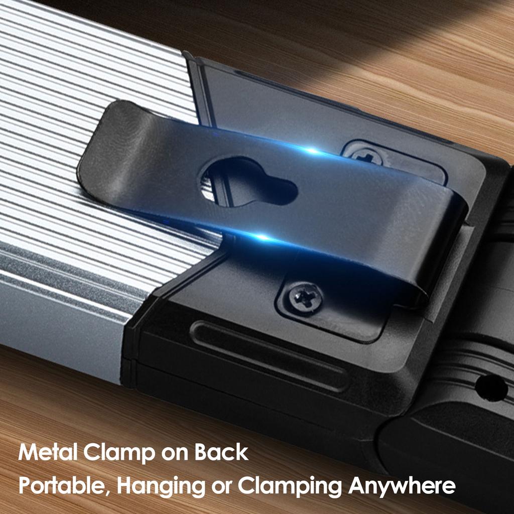 Telescopic Camping Light Water Proof Rechargeable Magnetic LED Work Light Flashlight with Clamp for Car Repair Emergency Hiking