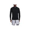 Under Armour Solid Color Round Neck Pullover with Logo Print T-Shirt Men Tops Black 1366068-001