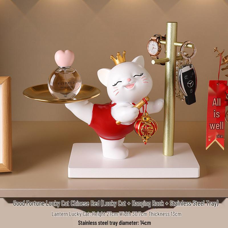 Katzen Schlüsselhalter Ornament: Deko für den Eingangstisch & Einweihungsgeschenk