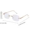 [Lightweight Design] Sleek Rimless Metal Frame Glasses for Women - Lightweight & Stylish Modern Design for Everyday Fashion