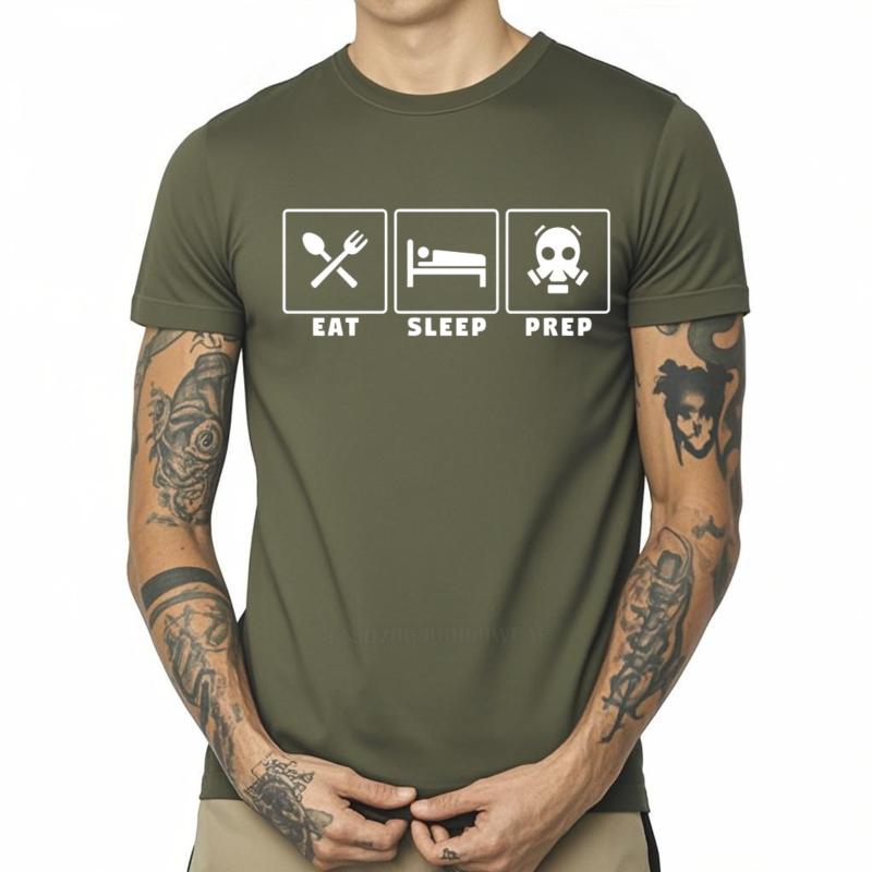 Men Cotton Tshirt Casual Summer Unisex T Shirt Eat Sleep Prep Short Sleeve New Arrived Oneck Tee Shirt Brand T Shirt for Man