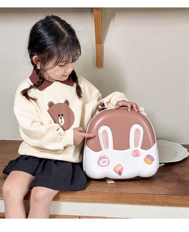 2024 Luminous Cartoon Rabbit Kids' Backpack - Cute Eggshell Design for Boys & Girls