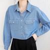 Summer and Autumn New Denim Shirt Jacket Women's Short Jacket Thin Top