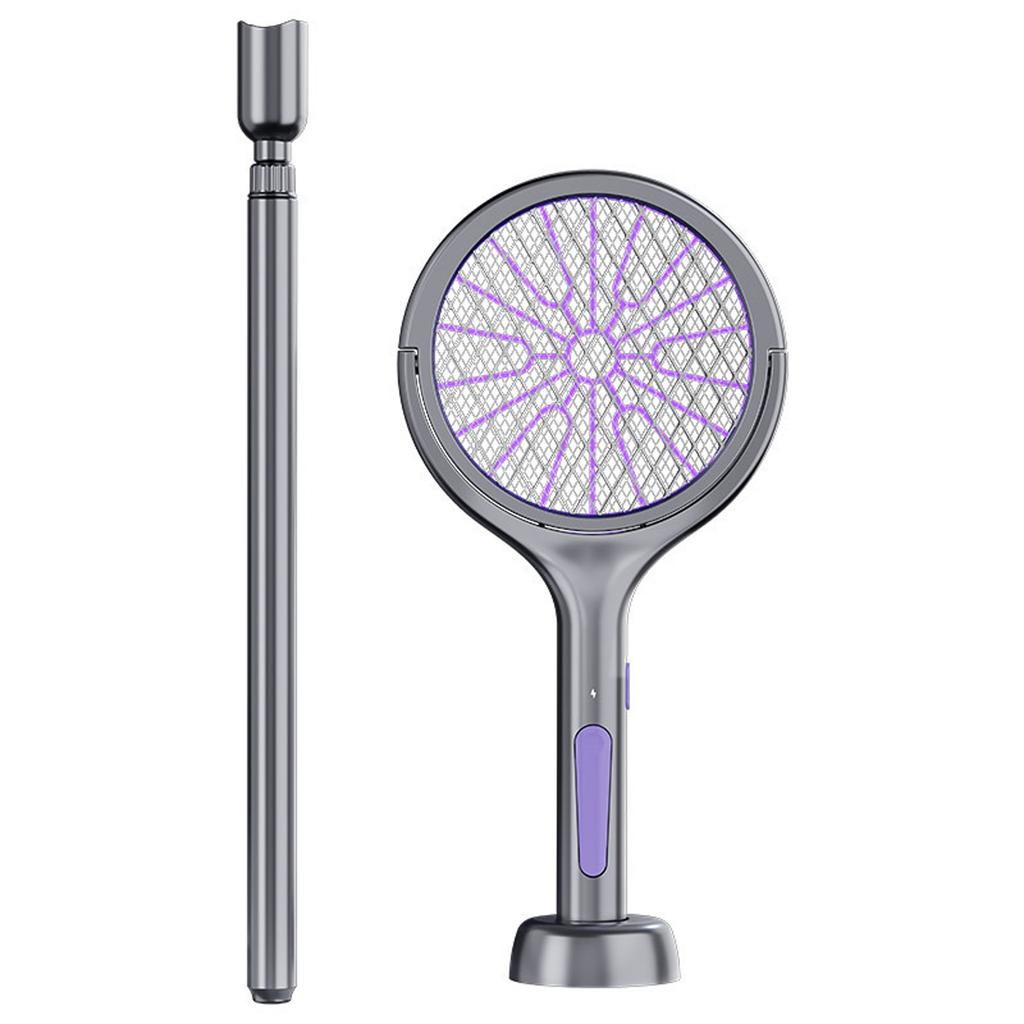 Foldable Extendable Electric Mosquito Swatter with Automatic Mosquito Lure and Strong Mosquito Killing Function Rechargeable Indoor Outdoor Use
