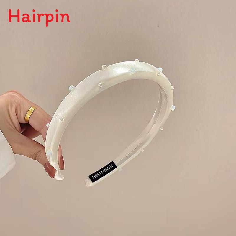 

French Pearl Crystal Headband With Elegant Round Design For Women Summer 2025 Whitel