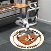1pc Otters Office Round Area Rug, Indoor Mat Suitable For Office, Under Office Chairs Bedroom Living Room Home Decor, Room Deco