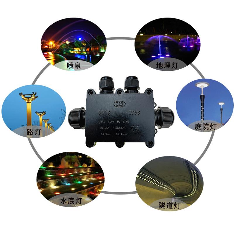 IP68 Waterproof Junction Box Electrical 2/3/4/5/6 Way Enclosure Block Cable Connecting Line Protection for Wiring Accessories