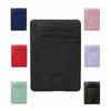 Anti Theft PU Coin Purse 8 Slots Simple Card Case Portable Leather Credit ID Card Holder  Travel