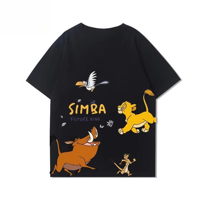 The Lion King Simba Anime Peripheral Short Sleeve ParentChild Summer American Versatile Casual Loose TShirt Top