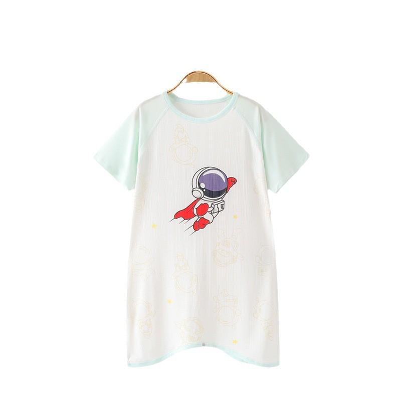 A Class Infant Sleeping Bag Short Sleeve Baby Romper Anti-kick Blanket Cartoon Toddler Homewear 1-3 Years Old 80cm