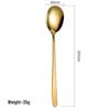 Thickened Long Handle Stainless Steel Korean Spoon & Fork Set for Dessert, Soup, and Ladling