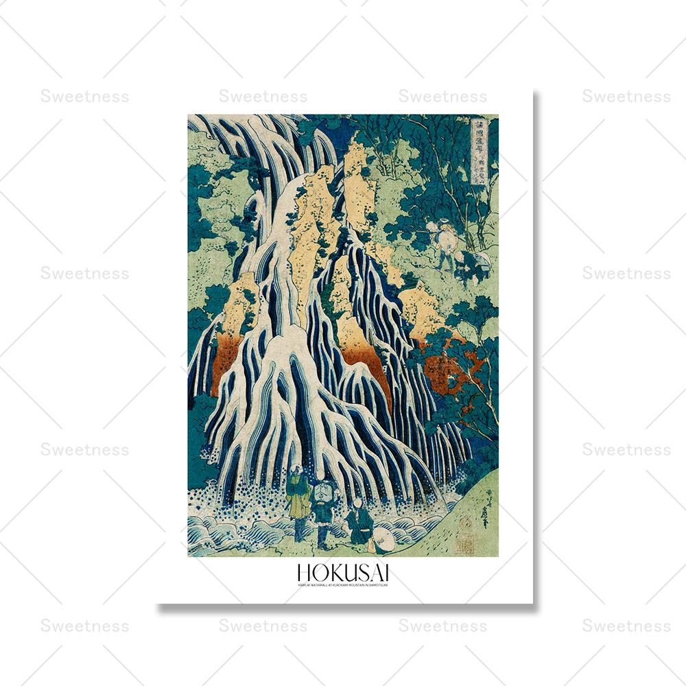 The Great Wave Surfing Poster Katsushika Hokusai Exhibition Canvas Painting Print Picture Vintage Wall Bedroom Home Decoration No Frame