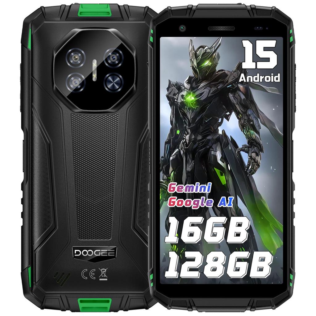 DOOGEE Fire3 Pro Rugged Smartphone Android 15, 16GB+128GB/2TB, 8350mAh, 5.5" HD+ Display, 16MP+8MP,  Dual SIM 4G/NFC/IP68/OTG/FACE ID/GPS/Widevine L1