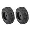 2Pcs Truck Wheel Rubber Tire 55mm Dia Aluminium Alloy Fit for WPL D12 1Celsius10 RC Car