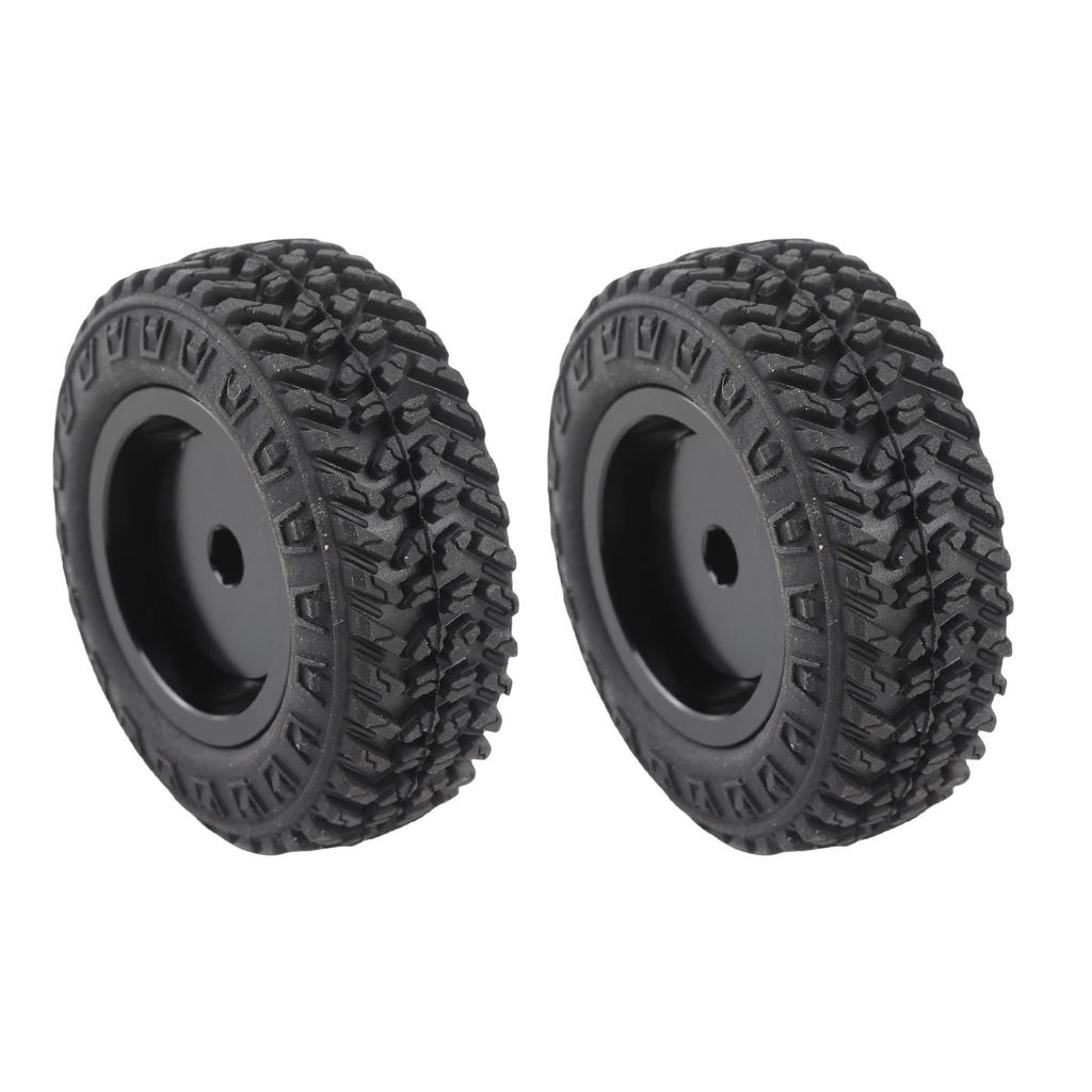 2Pcs Truck Wheel Rubber Tire 55mm Dia Aluminium Alloy Fit for WPL D12 1Celsius10 RC Car