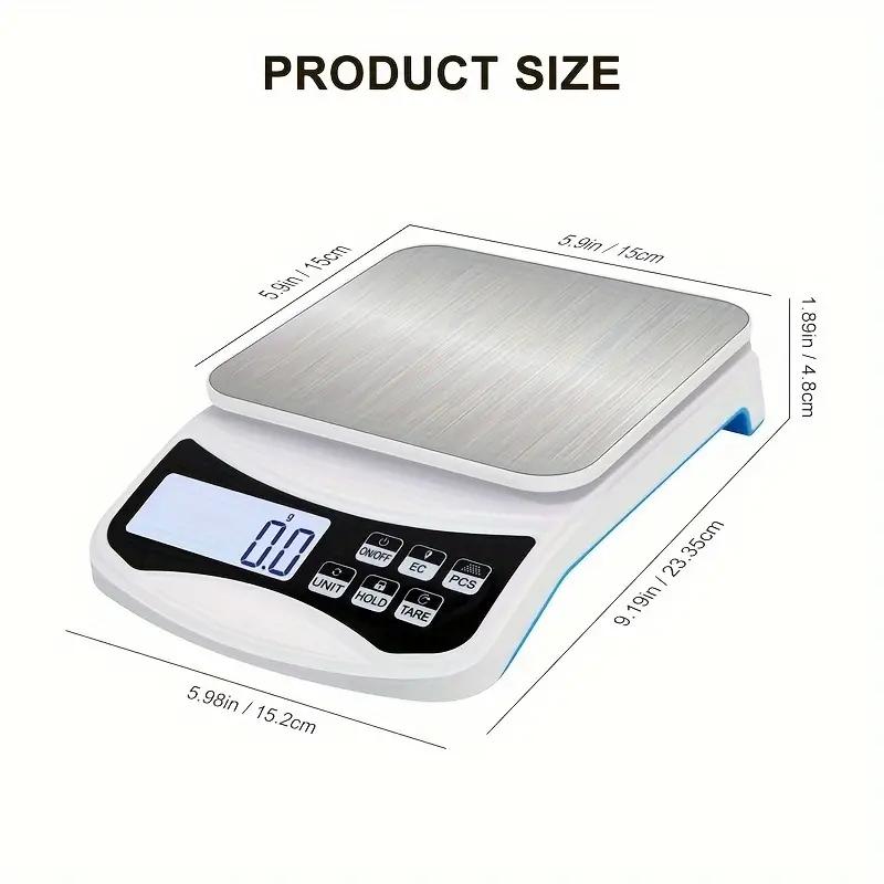 Báscula De Cocina Digital Precisa Para Cocinar Y Hornear, Pérdida De Peso, 5kg, 10kg De Capacidad, 1g De Graduación, Gramos Y On