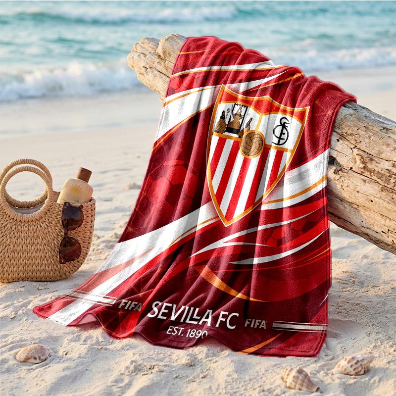 Sevilla FC Print Microvezel Strandlaken Sneldrogend Absorberend Grote Handdoek Voor Strand Zwemmen Reizen