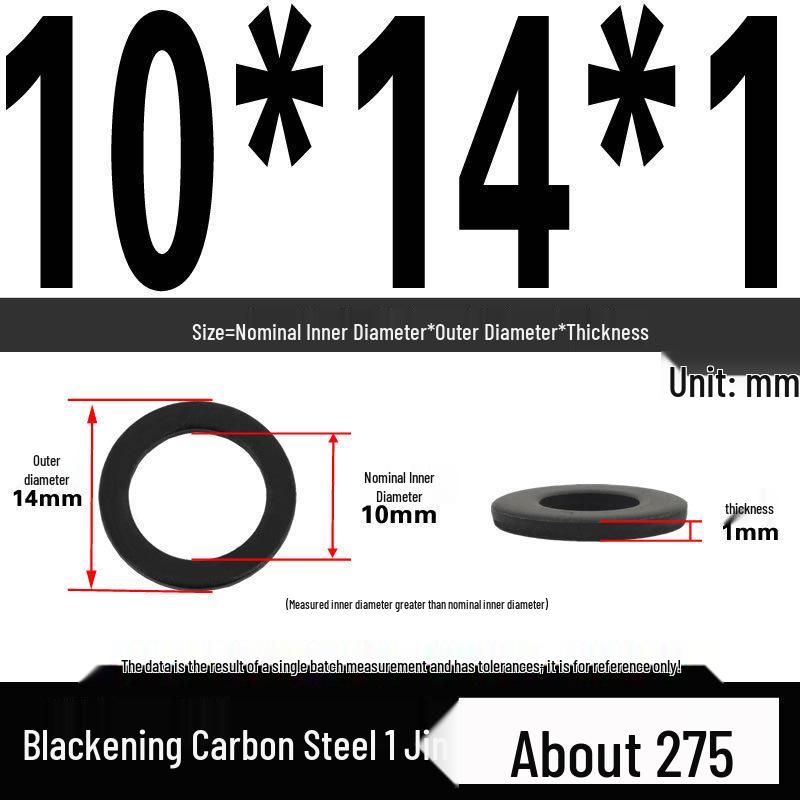 Blackened Thickened Oversized Metal Washer