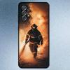 Fireman Firefighter Phone Case For Samsung S25,S24,S21,S22,S23,S30,Ultra,S20,Plus,Fe,Lite,Note,10,9,5G Black Cover