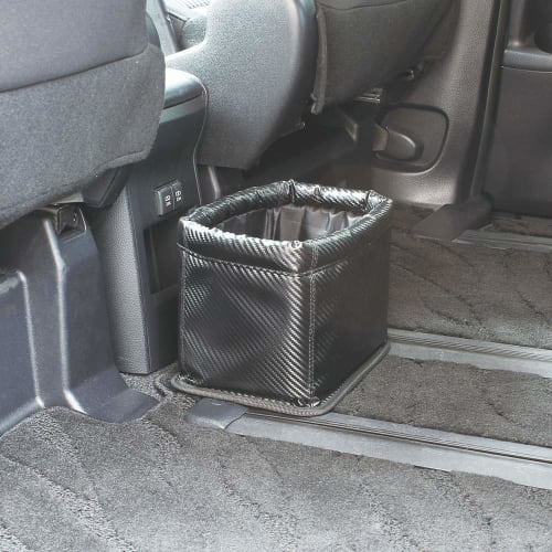 Napolex Fizz X Car Trash Can Large Capacity Antibacterial Deodorizing Treatment Square Type Holds 6 500ml PET Bottles Anti-Tip Design Stable Storage B