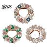 Wear-resistant Brooch Women Scarf Fastener Sparkling Rhinestones Leaves Flower Shape
