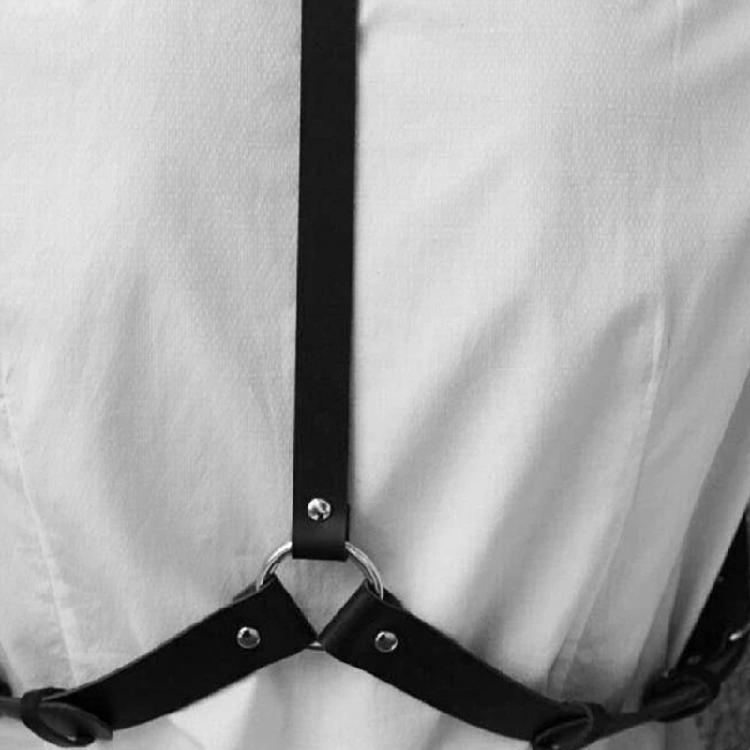 Rock Bands PU Belt Harness for Men Punk Sexy Halter Harness Role Play Supplies