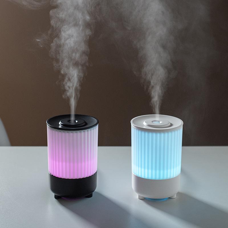 2025 New Rainbow Aromatherapy Humidifier Desktop Air Humidifier for Home Office Car USB Flame Mini Humidifier