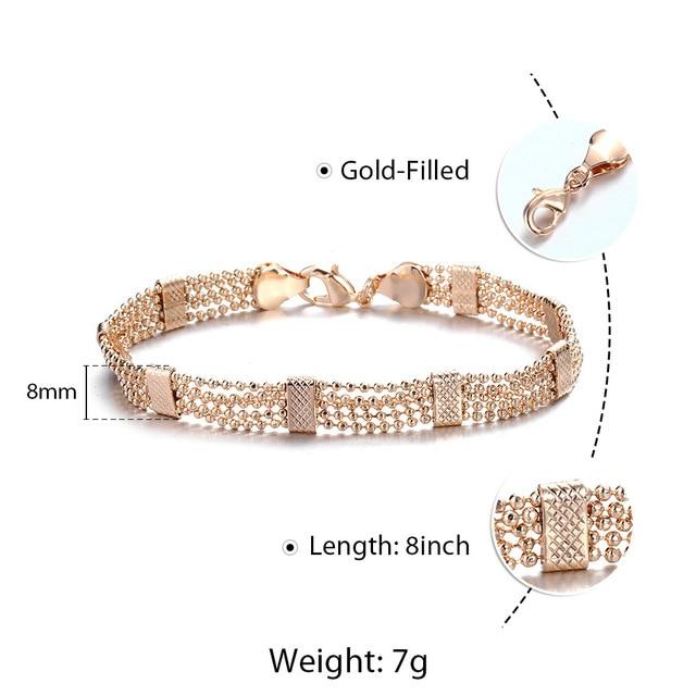 10MM 12MM Big Wide For Women Men Bracelet 585 Rose Gold Color Double Weaving Rolo Cable Curb Link Catenary Chain Jewelry CBB01