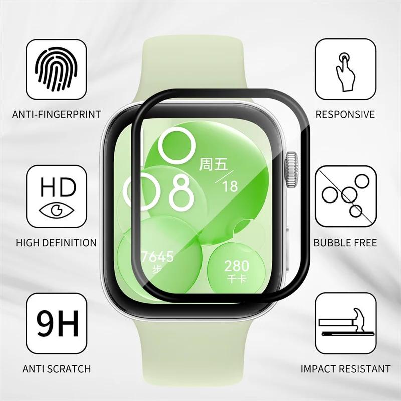 3D Screen Protector for Huawei Watch Fit 3 Ultra-HD Full Curved Screen Protector for Huawei Fit 3 Protective film Accessories
