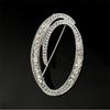 Minimalist Rhinestone Alphabet Brooch: Elegant Geometric Pin for Sweaters or Coats