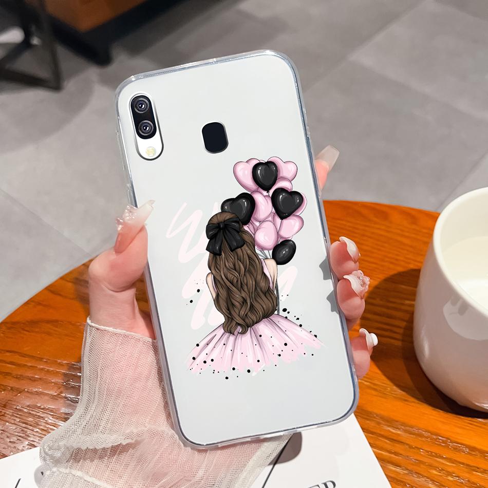 For Samsung Galaxy A40 A41 Phone Case Simple Creative Clear Back Cover For Samsung A 40 A 41 Soft TPU Silicone Anti Drop Fundas