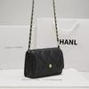 Diamond-Shaped Camellia Sheepskin Chain Shoulder Bag