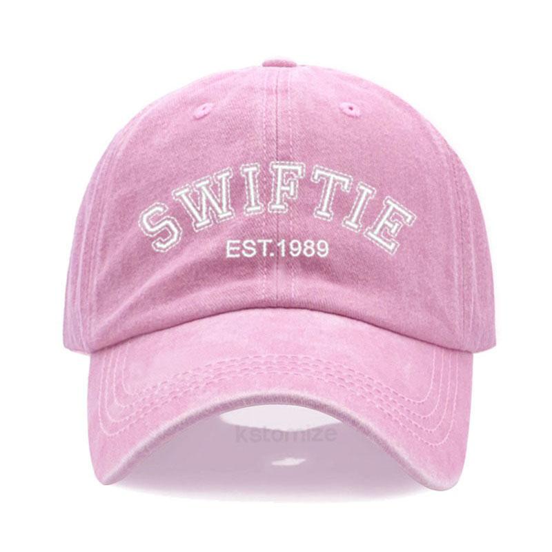 SWIFTIE 1989 Stickerei Baseballkappe für Männer Frauen Unisex Gewaschene Baumwolle Dad Hat Sonnenhut Geschenk Fans Outdoor-Sport Dropshipping