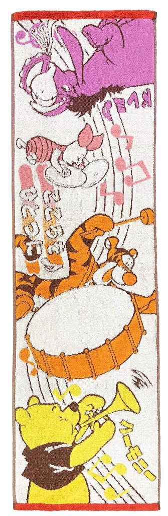 Marushin Sports Disney Winnie the Active for Brass 34 X 110cm Towel, Pooh, Music, 100% Cotton, Bands, 2006005000,